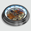 Mother Road Motorcycle Repair - Metal White Neon Clock For the Gear Head Sign Box Co.