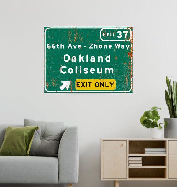 Oakland Coliseum – Classic Stadium Metal Sign