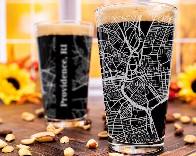 City Map Pint Glass - Top 50 US Cities