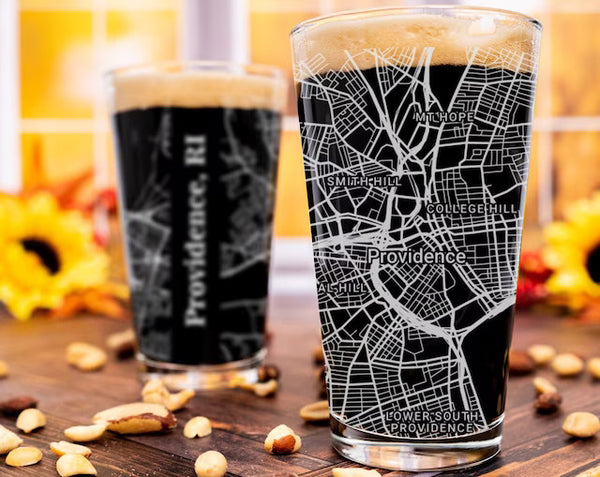 City Map Pint Glass - Top 50 US Cities