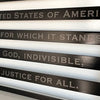 Pledge of Allegiance American Flag - Laser Etched Metal For the Man Cave McCurdy Woodworking