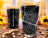 City Map Pint Glass - Top 50 US Cities For the Bar Hometown Gifts Sacramento CA
