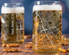 City Map Beer Can Glass - Top 50 US Cities
