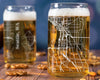 City Map Beer Can Glass - Top 50 US Cities