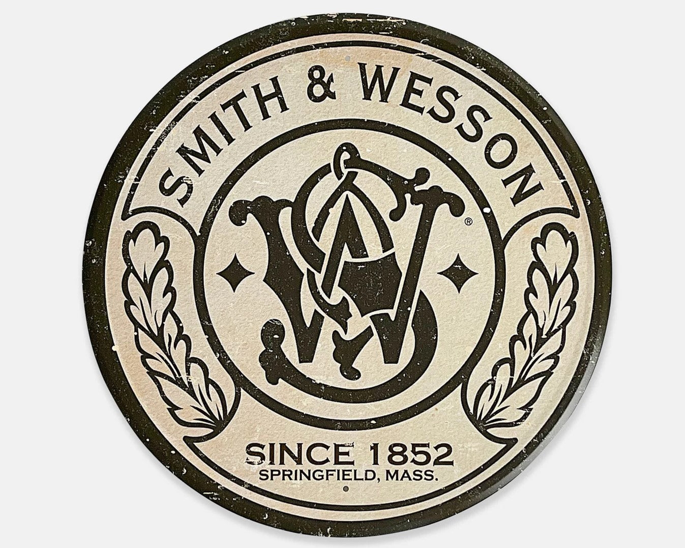 Smith & Wesson 'Since 1852' - Tin Metal Sign For the Man Cave Sign Box Co.