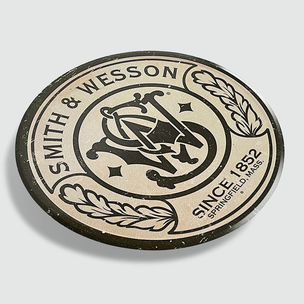 Smith & Wesson 'Since 1852' - Tin Metal Sign For the Man Cave Sign Box Co.