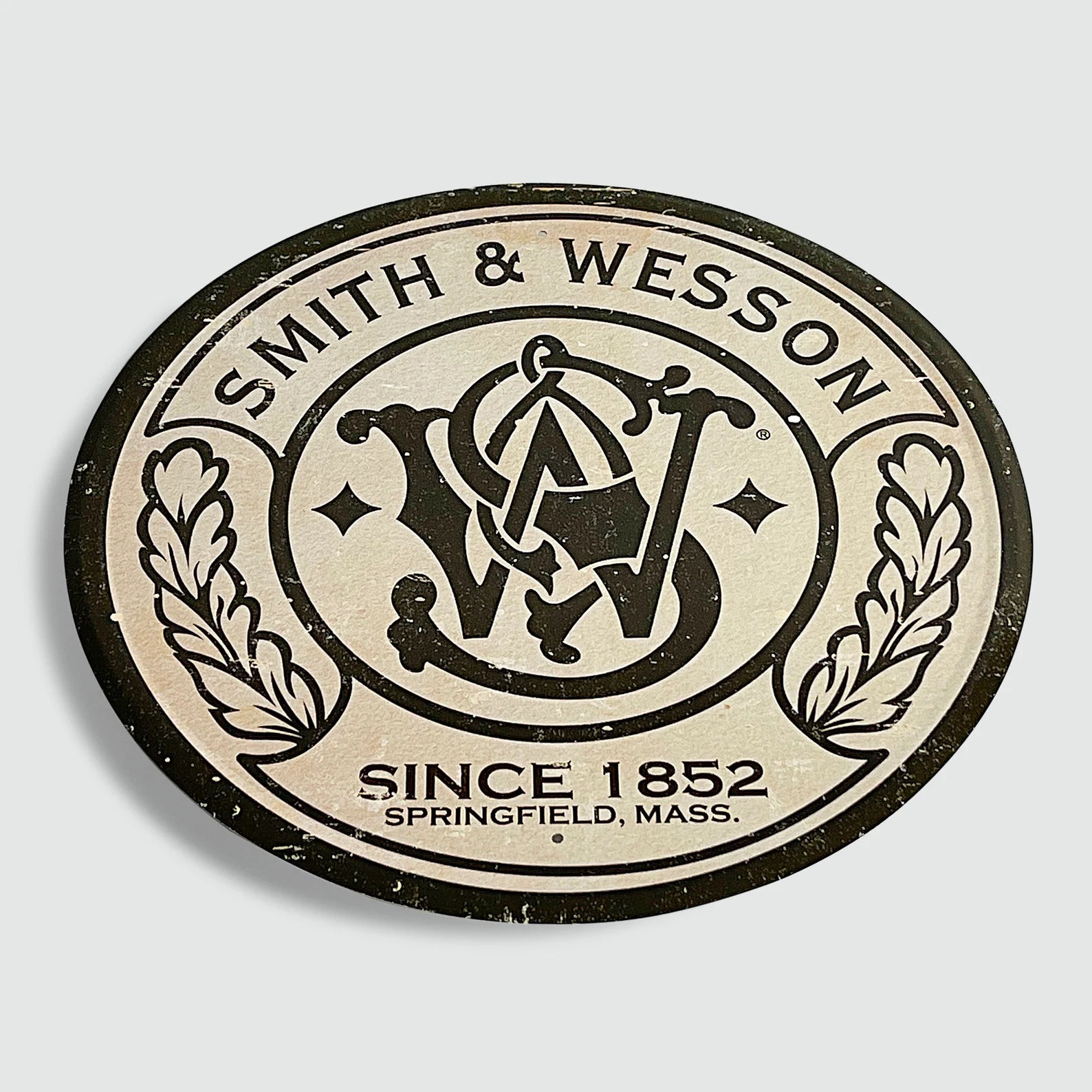 Smith & Wesson 'Since 1852' - Tin Metal Sign For the Man Cave Sign Box Co.