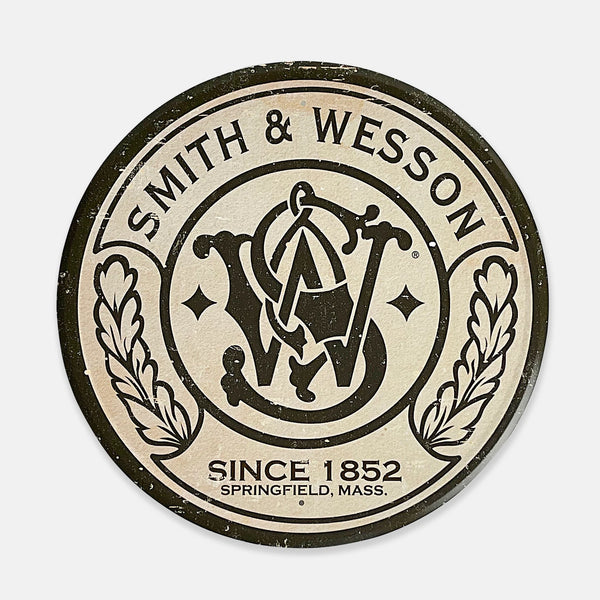 Smith & Wesson 'Since 1852' - Tin Metal Sign For the Man Cave Sign Box Co.