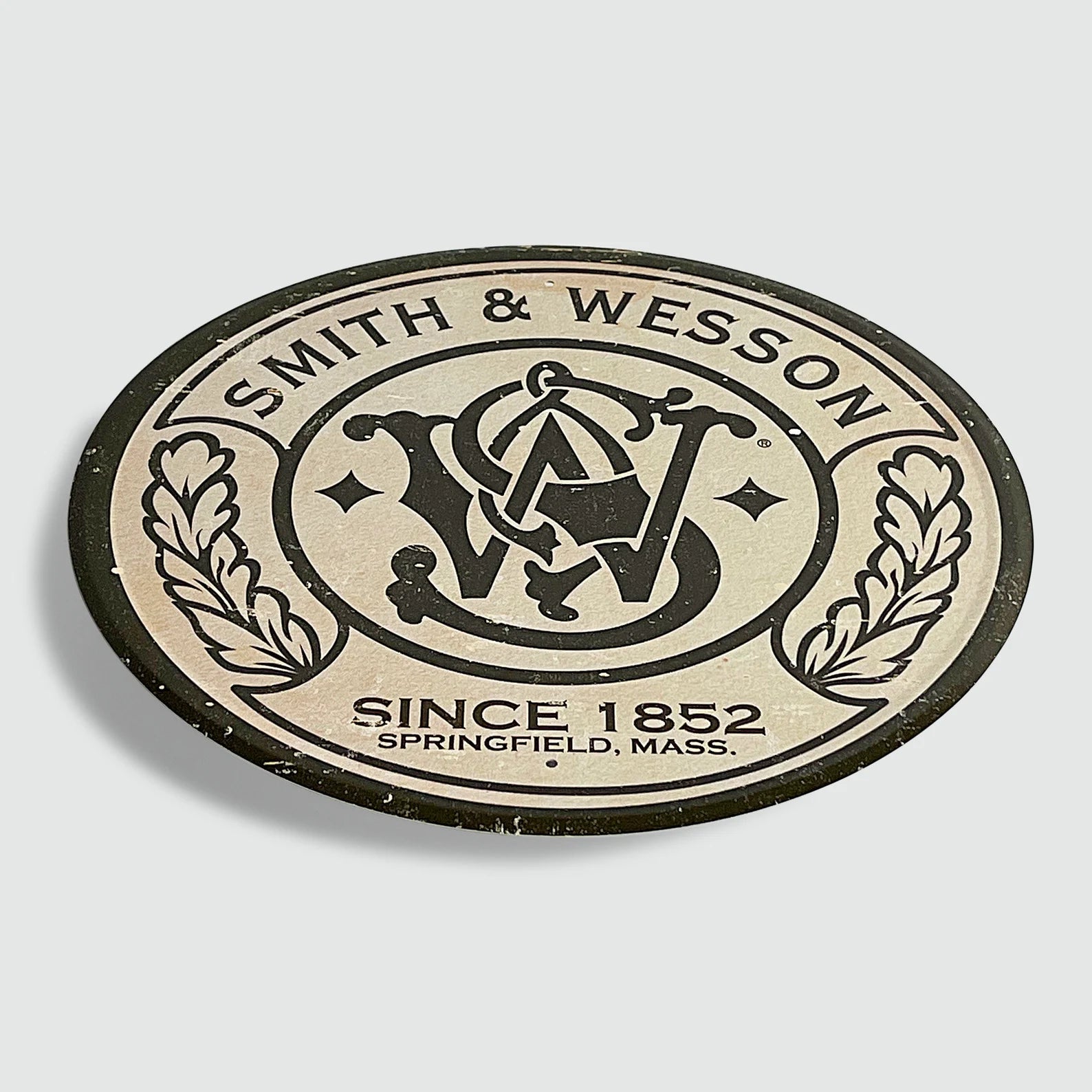 Smith & Wesson 'Since 1852' - Tin Metal Sign For the Man Cave Sign Box Co.