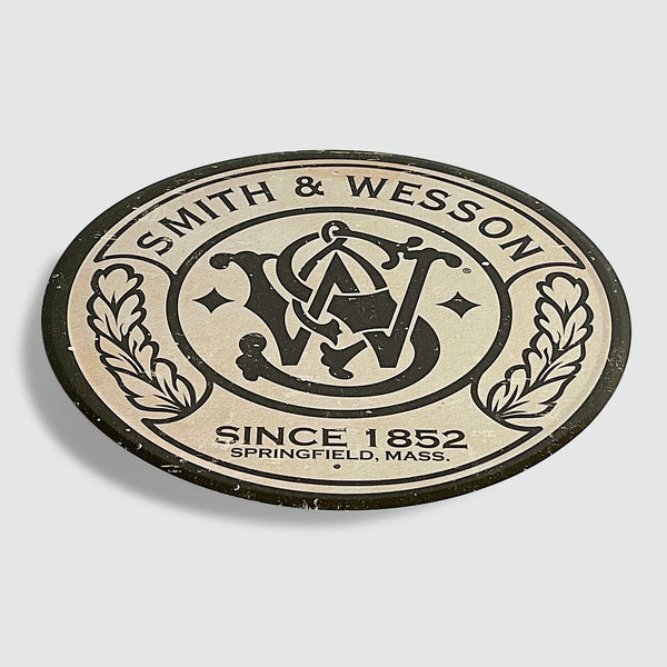 Smith & Wesson 'Since 1852' - Tin Metal Sign For the Man Cave Sign Box Co.
