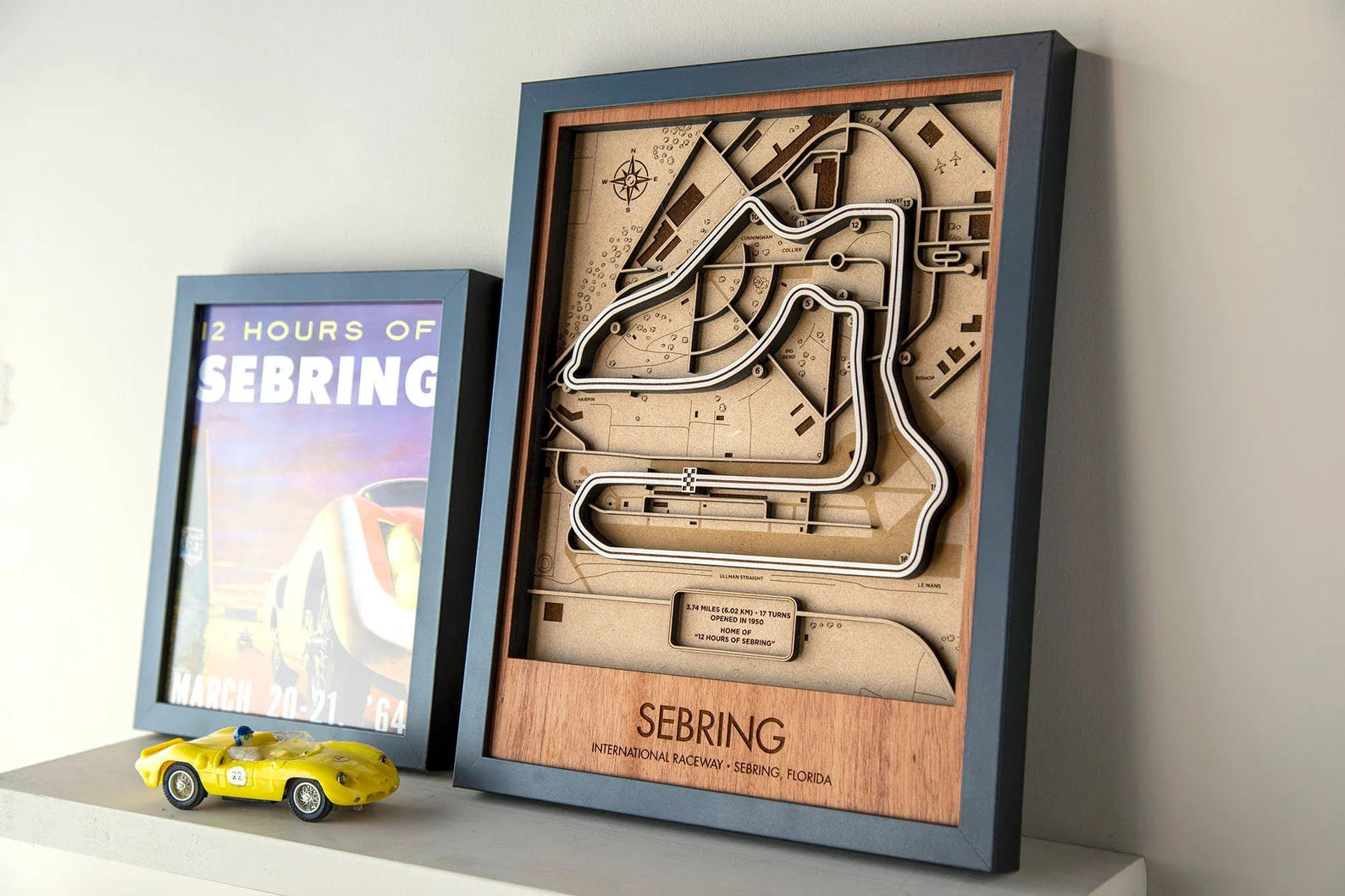 Sebring International Raceway - 3D Wood Track Map For the Gear Head Karta Trek