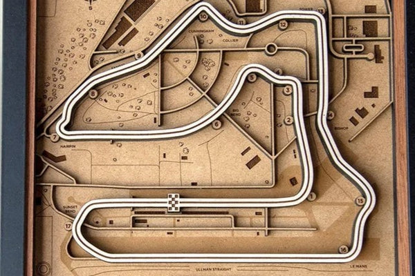 Sebring International Raceway - 3D Wood Track Map For the Gear Head Karta Trek