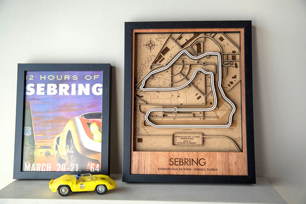Sebring International Raceway - 3D Wood Track Map For the Gear Head Karta Trek
