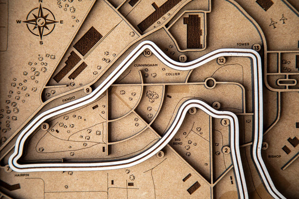 Sebring International Raceway - 3D Wood Track Map For the Gear Head Karta Trek
