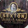 The Sexton Irish Whiskey Barrel Top - Wall Hanging For the Man Cave Gambill Woodworking