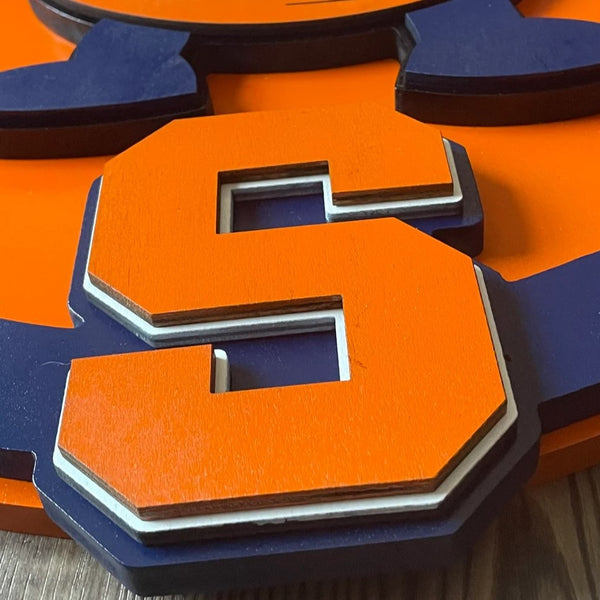 Syracuse University Orange - Layered Wood Sign For the Sports Lover Arizona Copper Beard