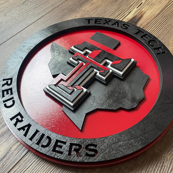 Texas Tech Red Raiders - Layered Wood Sign For the Sports Lover Arizona Copper Beard