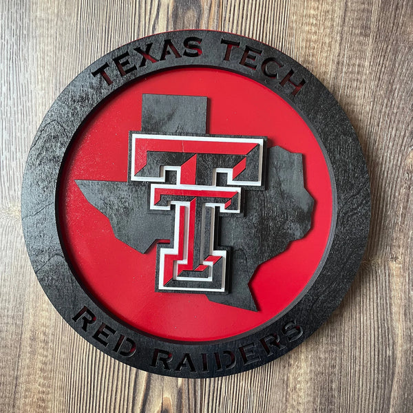 Texas Tech Red Raiders - Layered Wood Sign For the Sports Lover Arizona Copper Beard