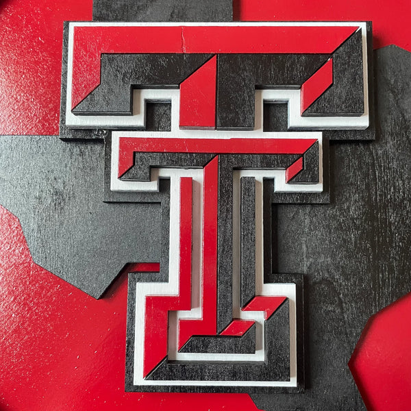 Texas Tech Red Raiders - Layered Wood Sign For the Sports Lover Arizona Copper Beard