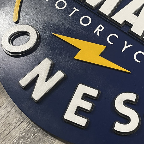 Tamarit Motorcycles - Layered Wood Sign For the Gear Head Arizona Copper Beard