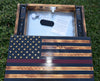 Thin Red Line American Flag Concealed Gun Case - With Magnetic Release For the Outdoorsman 13 Stripes
