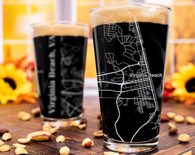 City Map Pint Glass - Top 50 US Cities