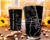 City Map Pint Glass - Top 50 US Cities