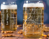 City Map Beer Can Glass - Top 50 US Cities
