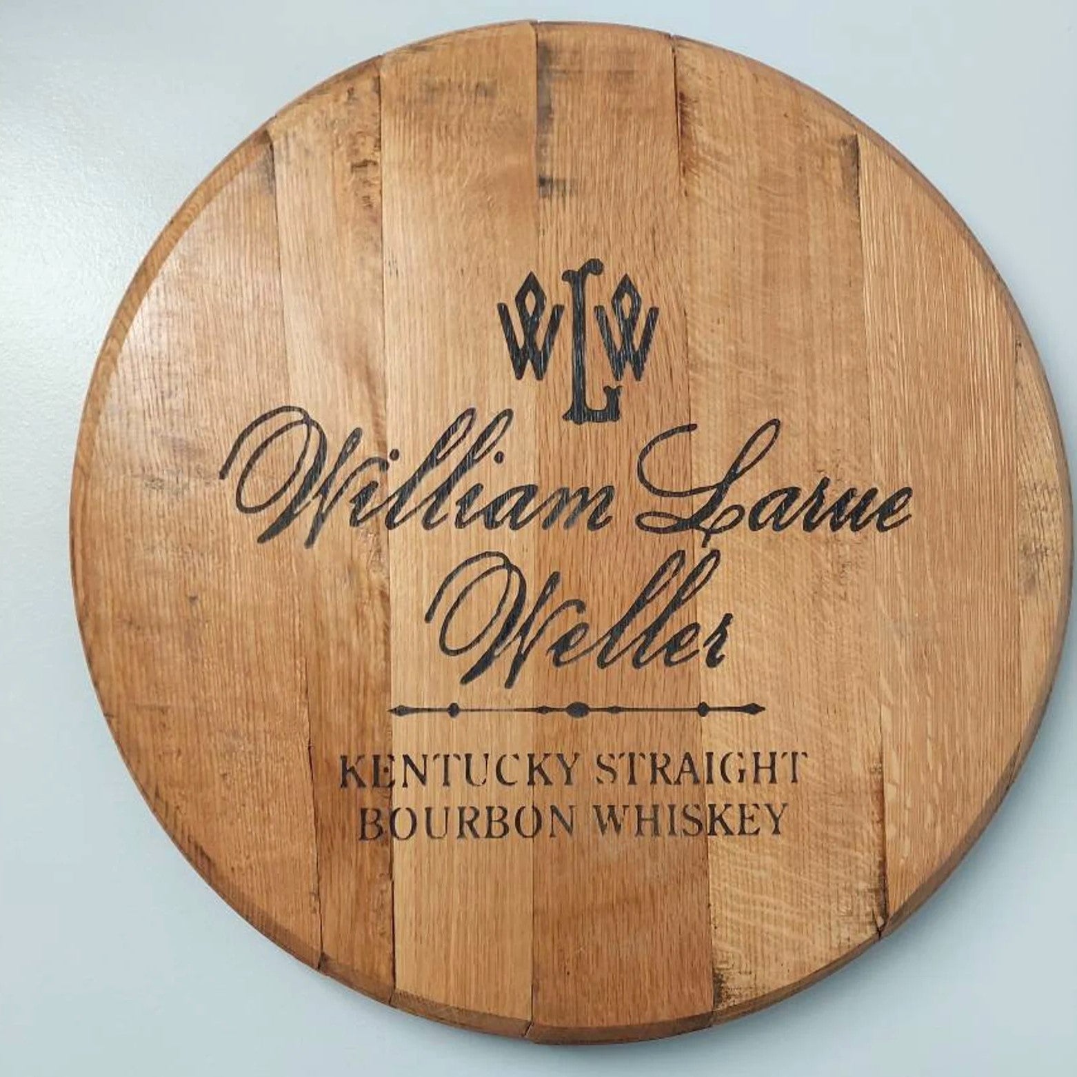 Weller Bourbon Barrel Top - Wall Hanging For the Man Cave Gambill Woodworking