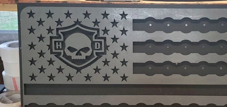 Willie G. Edition Harley-Davidson Flag - Poker Chip Display For the Gear Head From the Mind