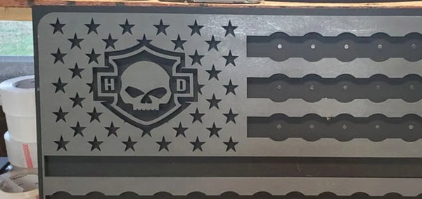 Willie G. Edition Harley-Davidson Flag - Poker Chip Display For the Gear Head From the Mind