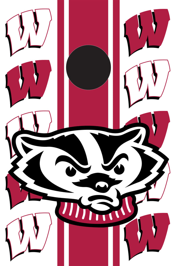 Cornhole Boards - University of Wisconsin Badgers For the Player Moseye Pong