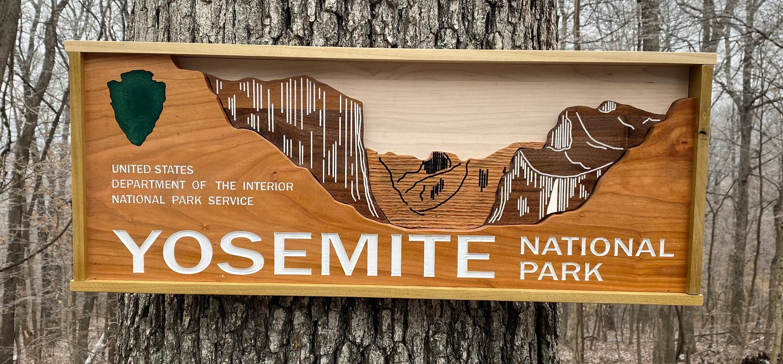Yosemite National Park – Wood Replica Entrance Sign For the Outdoorsman Tiny Wooden Signs
