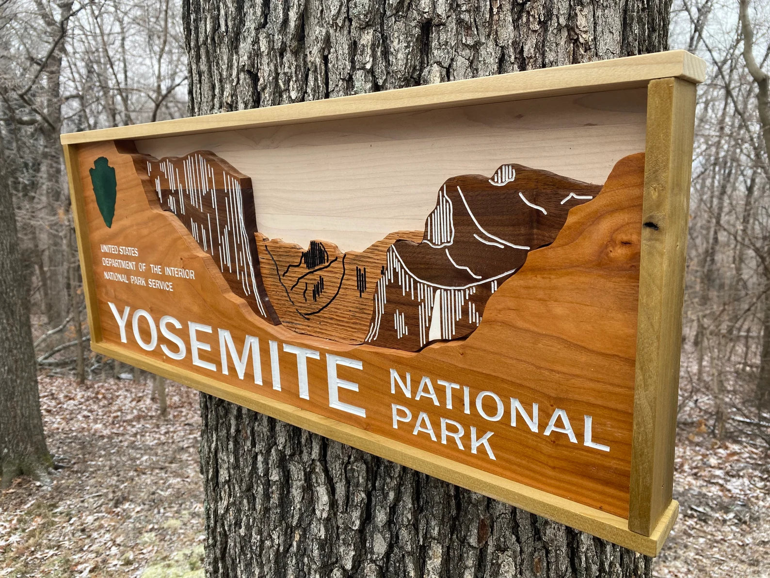 Yosemite National Park – Wood Replica Entrance Sign For the Outdoorsman Tiny Wooden Signs