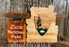Zion National Park – Wood Replica Entrance Sign For the Outdoorsman Tiny Wooden Signs