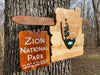 Zion National Park – Wood Replica Entrance Sign For the Outdoorsman Tiny Wooden Signs