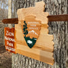 Zion National Park – Wood Replica Entrance Sign For the Outdoorsman Tiny Wooden Signs