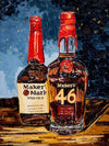Bourbon Bottle Print - Maker's Mark For the Man Cave Kim Perry Studios