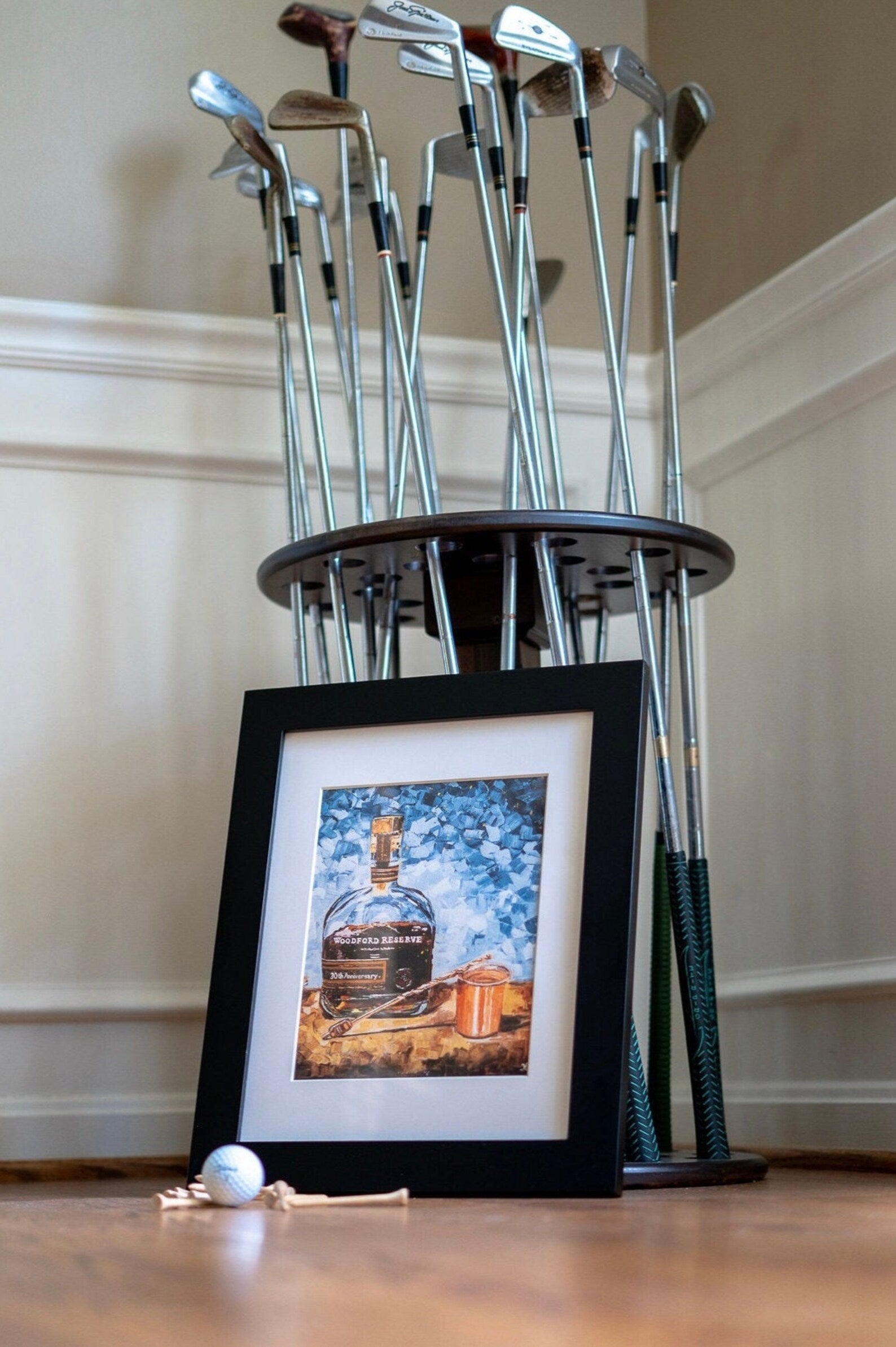 Bourbon Bottle Print - Woodford Reserve For the Man Cave Kim Perry Studios