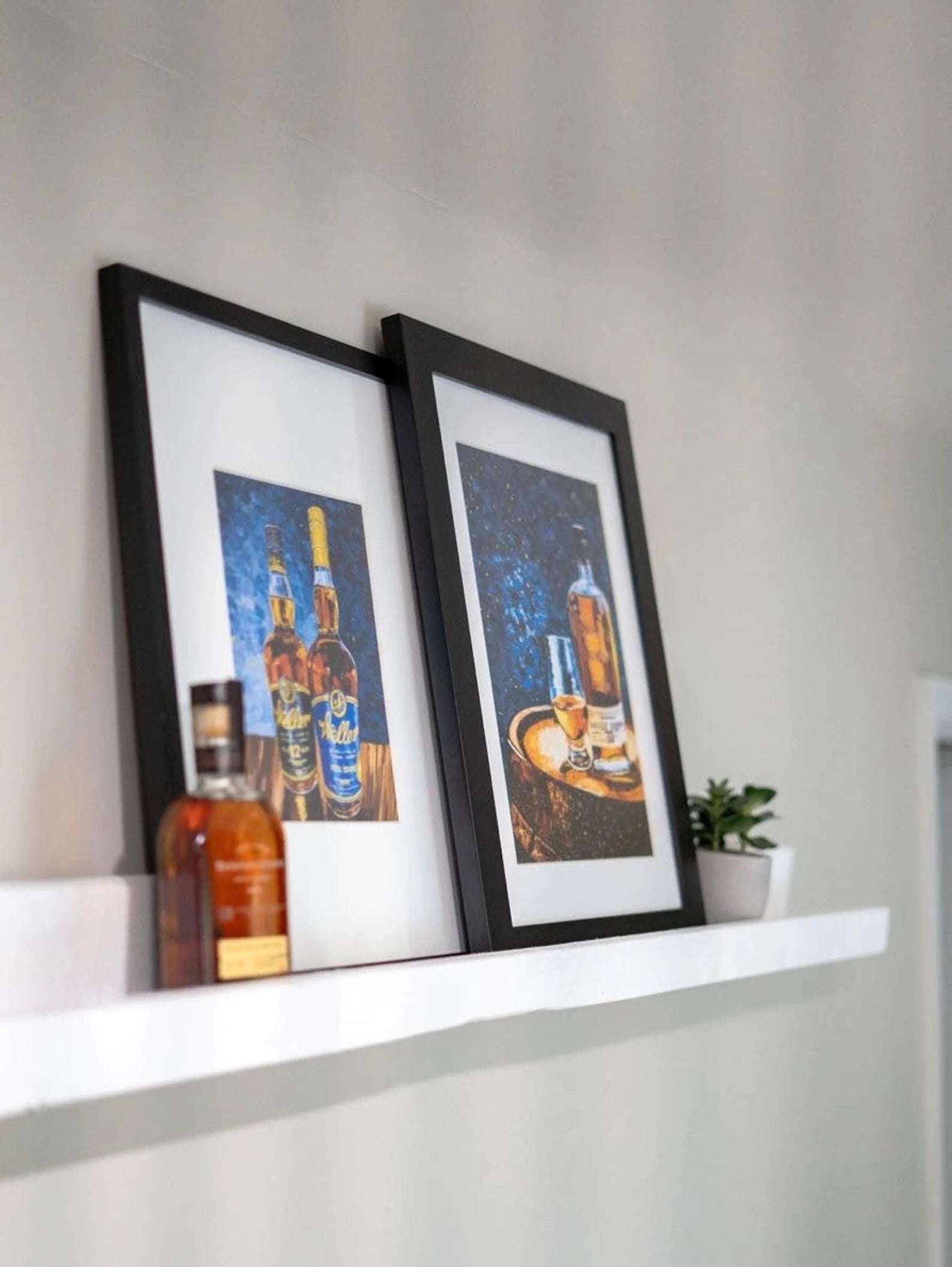 Bourbon Bottle Print - Bulleit For the Man Cave Kim Perry Studios