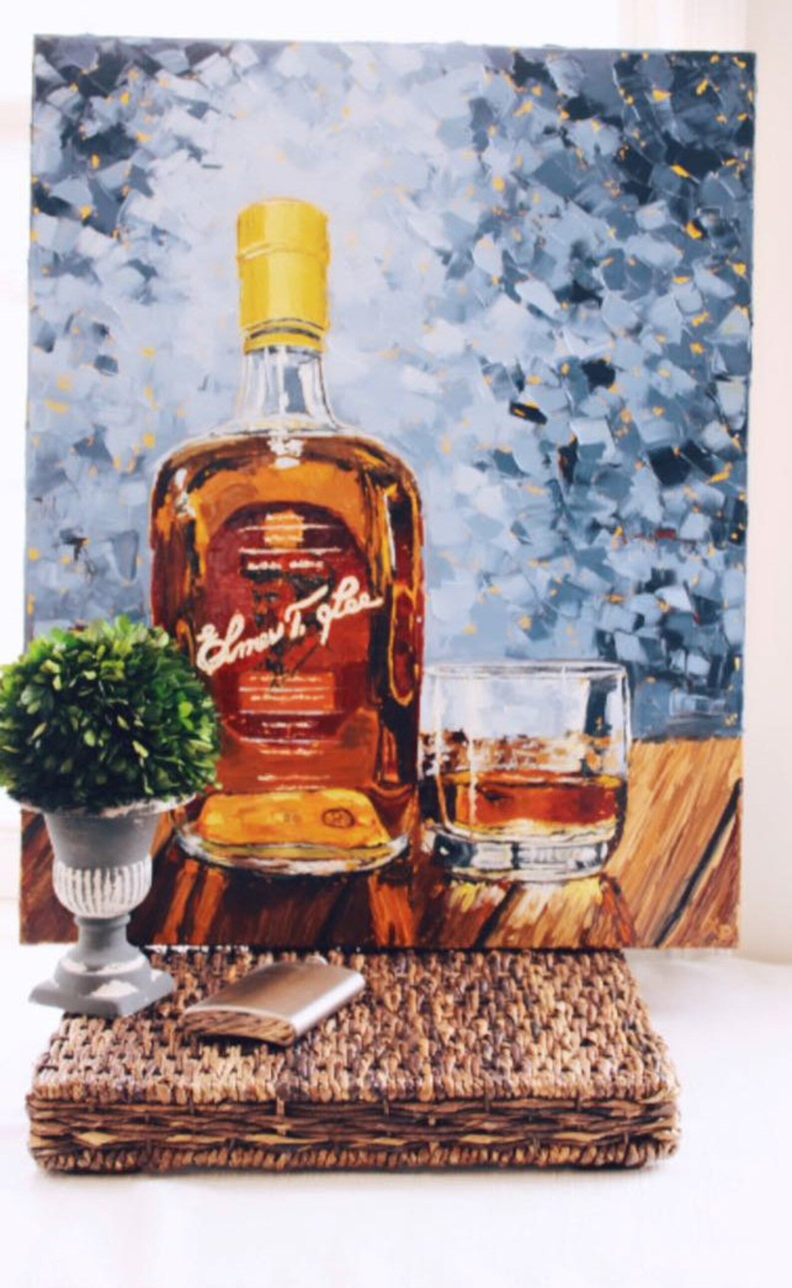 Bourbon Bottle Print - Elmer T. Lee For the Man Cave Kim Perry Studios