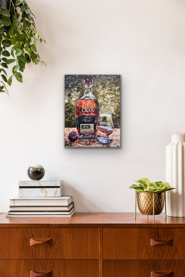 Bourbon Bottle Print - Elijah Craig For the Man Cave Kim Perry Studios