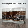 City Map Rocks Glass - Top 50 US Cities For the Bar Hometown Gifts Choose a city...