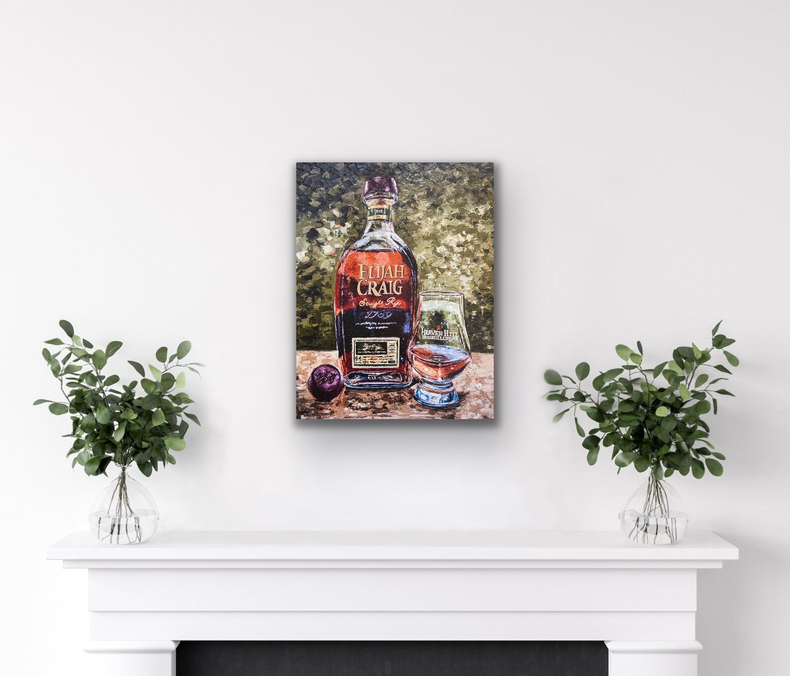 Bourbon Bottle Print - Elijah Craig For the Man Cave Kim Perry Studios