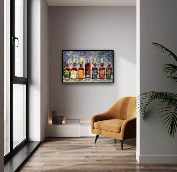 Bourbon Bottle Print - "The Weller Family Collection" For the Man Cave Kim Perry Studios