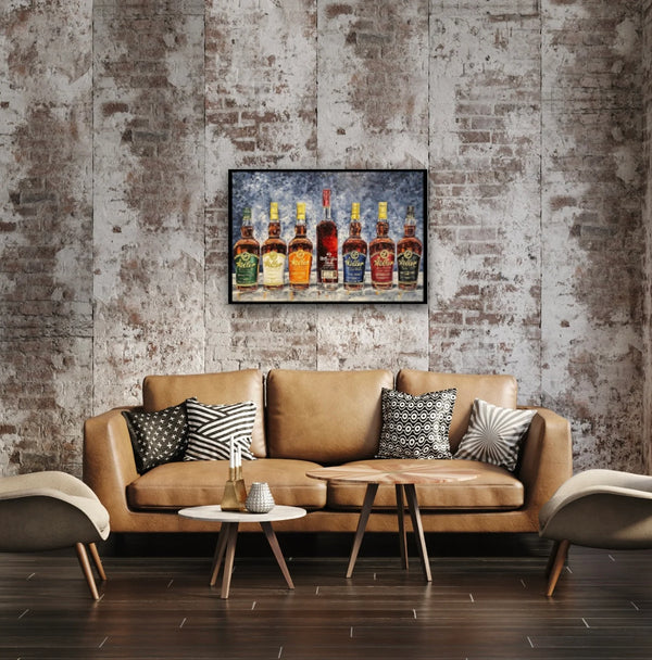Bourbon Bottle Print - "The Weller Family Collection" For the Man Cave Kim Perry Studios