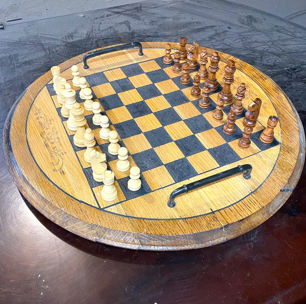 Bourbon Barrel Lid - Chess Set For the Player Agape Farms