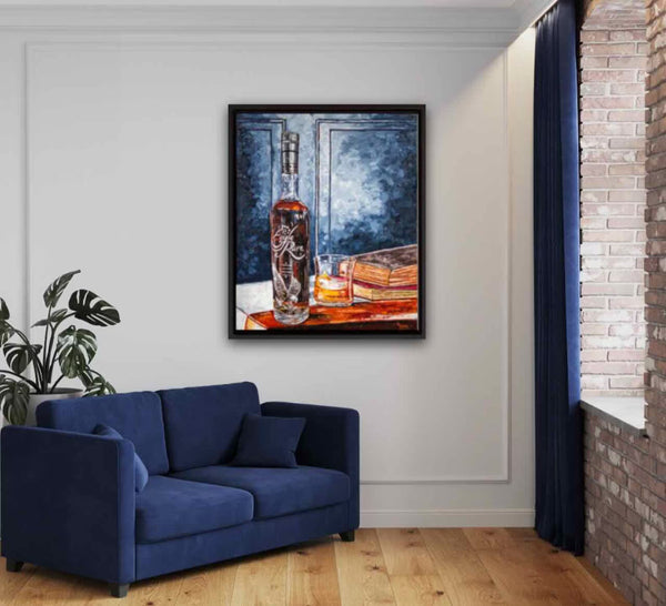 Bourbon Bottle Print - Eagle Rare For the Man Cave Kim Perry Studios