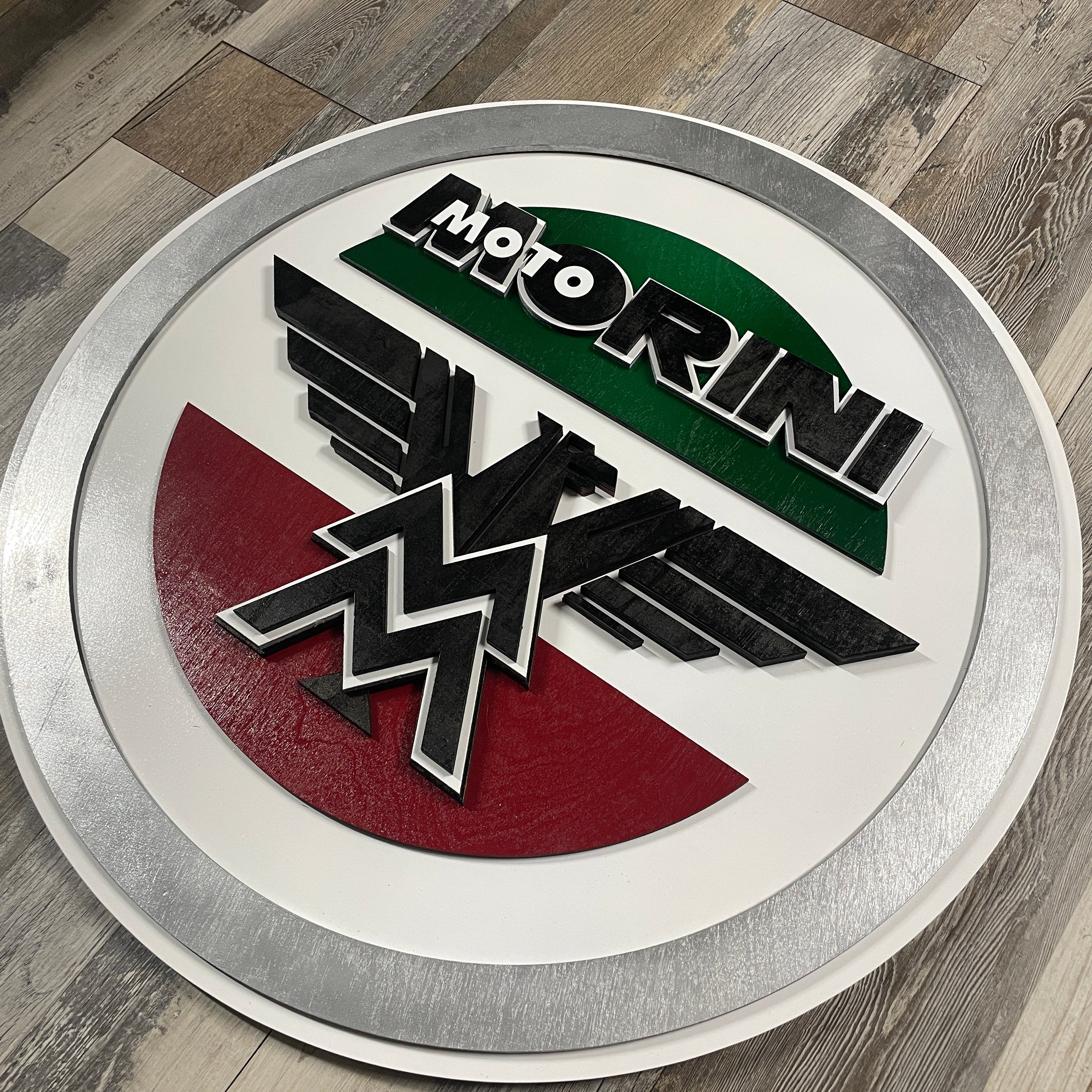 Moto Morini Motorcycles - Layered Wood Sign For the Gear Head Arizona Copper Beard