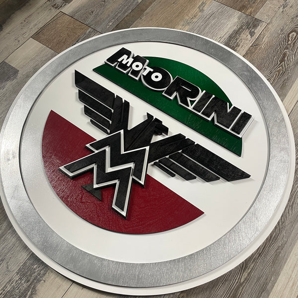 Moto Morini Motorcycles - Layered Wood Sign For the Gear Head Arizona Copper Beard